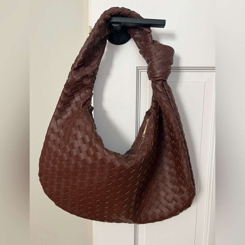 Urban Expressions Brown Woven Hobo Bag